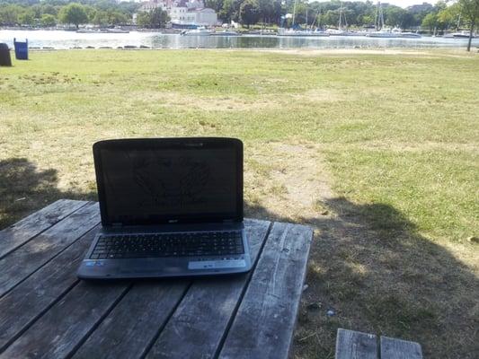 With a good wifi connection you can use your laptop or tablet outside.  Let the Tech Angels help with anything that could lim...