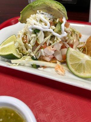 Shrimp and Crab Tostadas