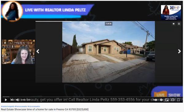 Home for sale in Fresno CA 93705 [$325,000]. Call Realtor Linda  Peltz 559-353-4556. View at https://youtu.be/k4AzgOvML9I