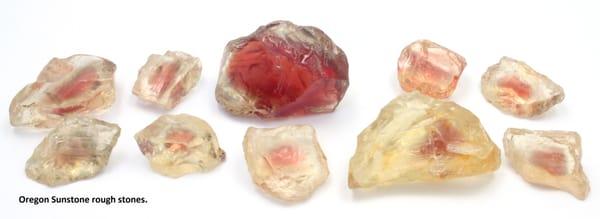 These are rough Oregon Sunstones. Please visit my website to see these and many others faceted and ready to set in fine jewelry.