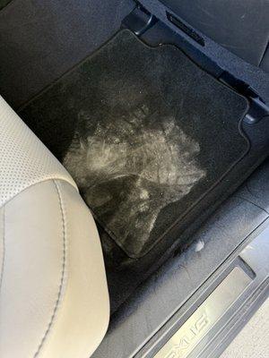 Dust and sand left in my car.