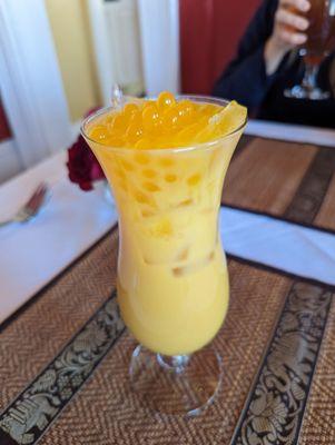 Mango bubble tea