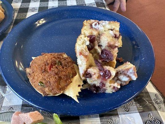 Stuffed Crab and Bread Pudding