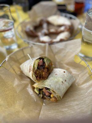 Vegan chorizo wrap