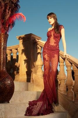 Evening gown designed  by Yochi Ben