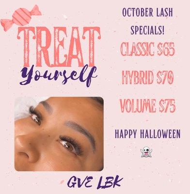 October Lash Specials!