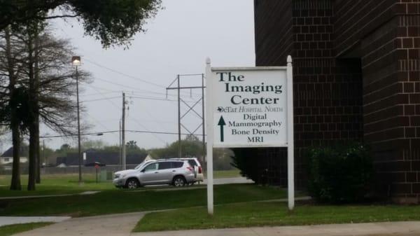 The Imaging Center of DeTar Hospital North outside sign.