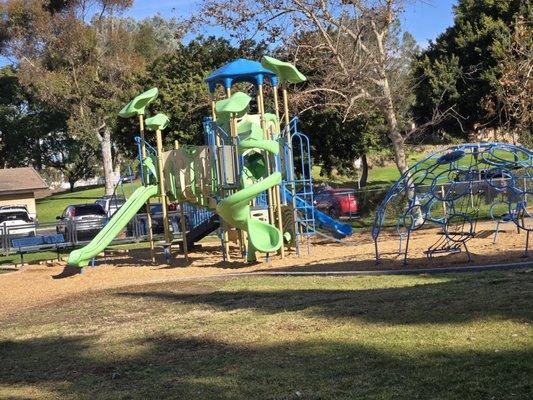 Play structure closer view.