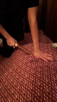 Sarika wood stick. Acupressure stick relieves pain and stiffness.