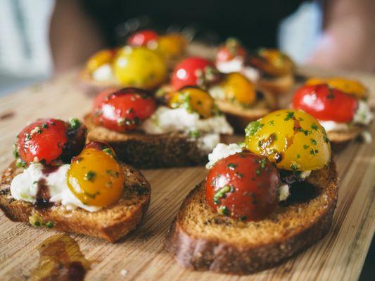 Tomato Bruschetta by Chef Val Domingo of NOVA Restaurant served at TDPP's 2 Year Anniversary Party.