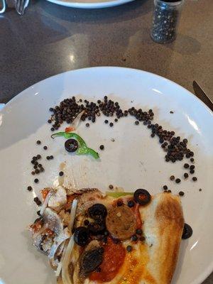 Small peppercorn mishap but plate was quickly replaced!  Lol!