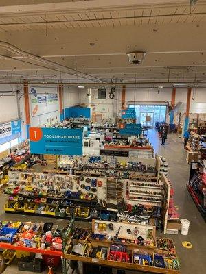 Interior photo of the Beaverton ReStore