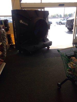 Giant swamp cooler at the front door.