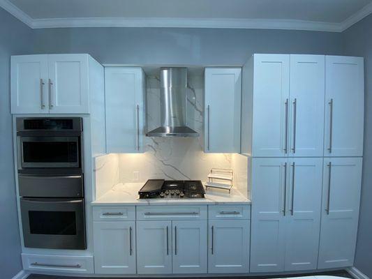 Ready made white cabinets kitchen