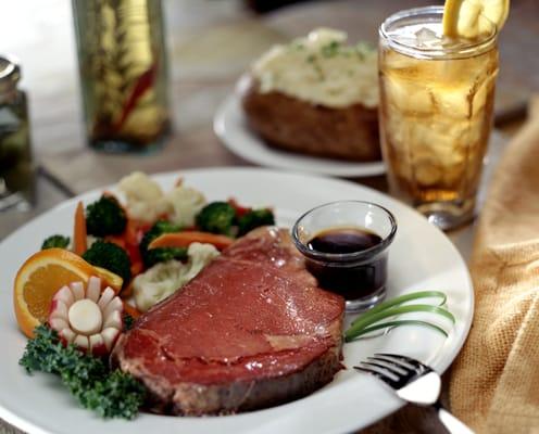 Delicious Prime Rib in the Steak House