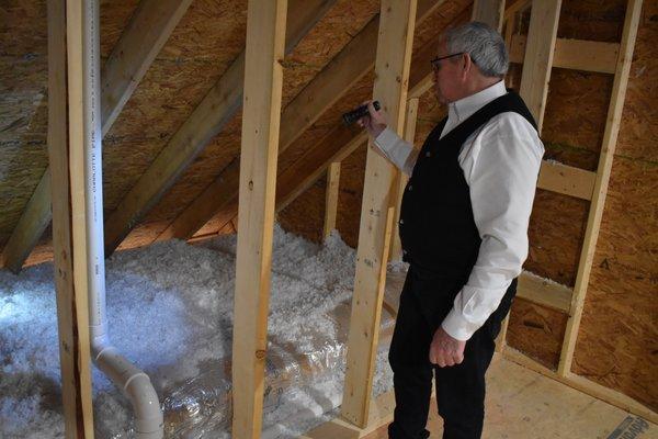 We check the attic insulation as well as crawl spaces.