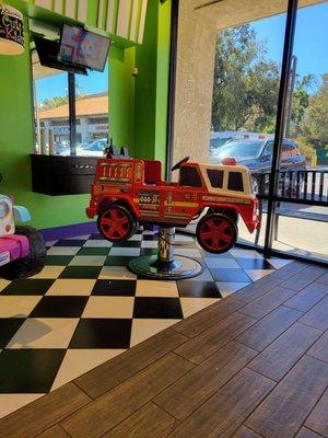 Fire Truck haircut chair