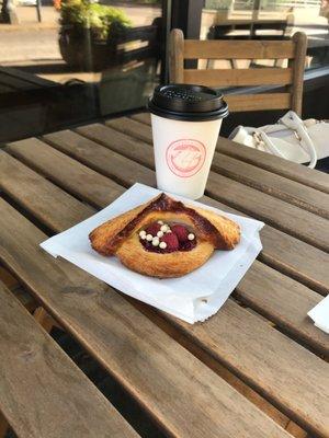 Berry danish and drip coffee $6