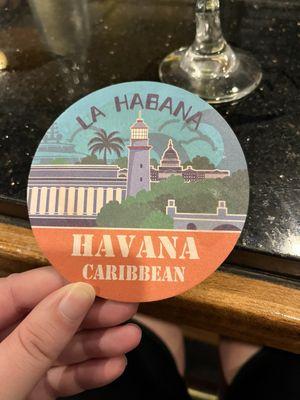 Coaster at the bar