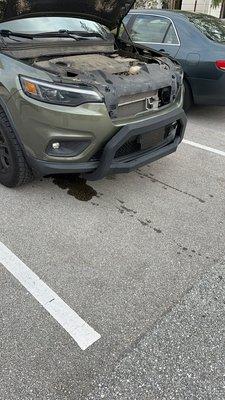 Car leaking oil