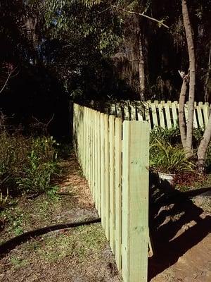 Shadowbox fence, Al Mirando, Spruce Creek Fly In!