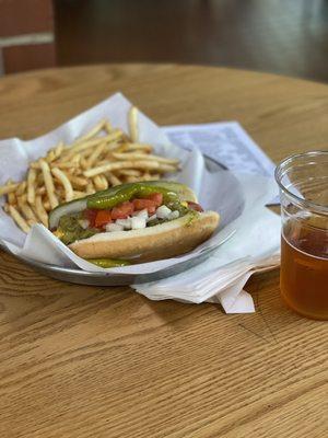 Chicago Dog and Fries