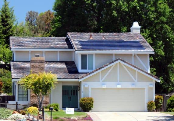 Residential Re-Roof Project: 
 Eagle tile with integrated Solar roof