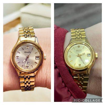 Vintage Seiko before and after the overhaul.