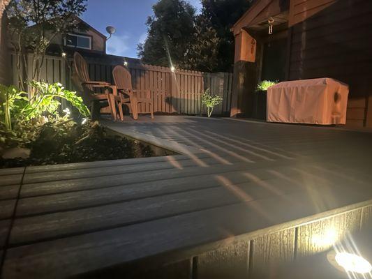 Beautiful workmanship with TREX Decking. Love our new space especially in the evening!