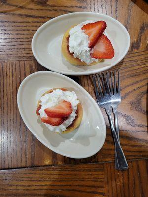 Bourbon infused strawberry shortcake