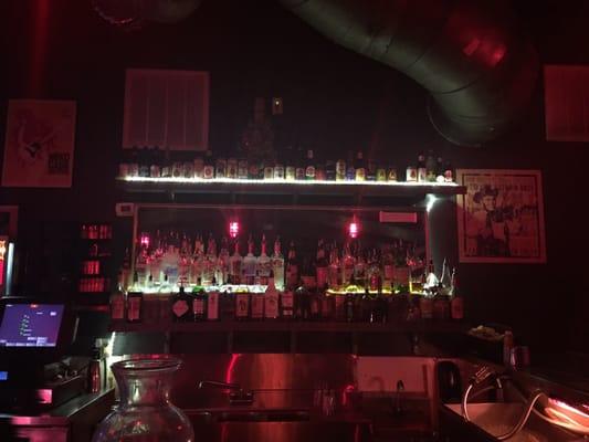 One side of the bar