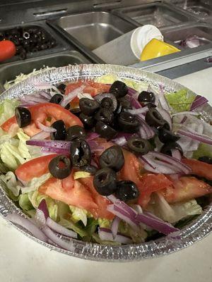 A salad from Mario's Pizza in El Mirage, Arizona