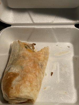 The burrito I bought from them that had hair in it