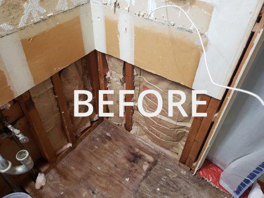 Before bathroom remodeling