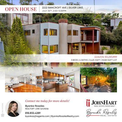 Join me for my Open House! Sunday July 30th, from 2pm-5pm!