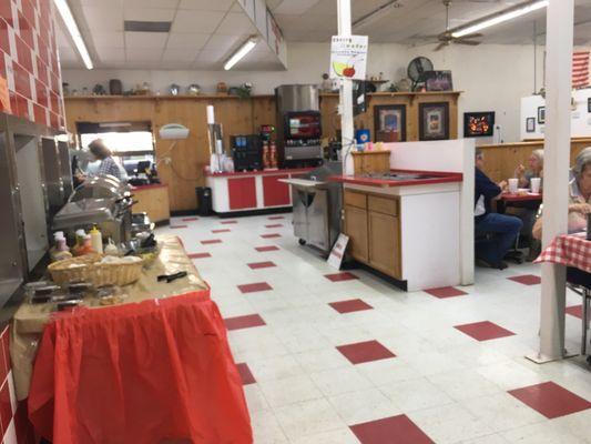 Restaurant area - features Charlie Biggs fried chicken