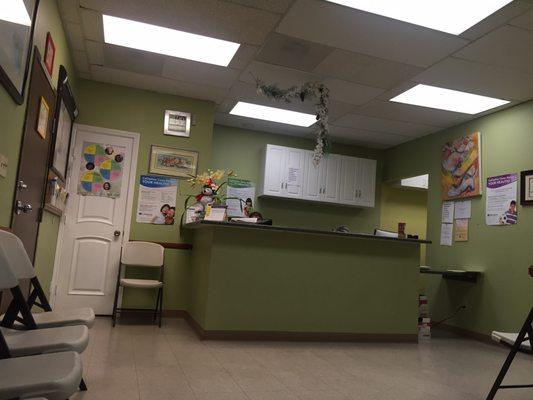 This is the waiting room - smelled HORRIBLE and had old Christmas decorations, my appointment was last week in August...