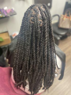 Loc Retwist . Two Strand .