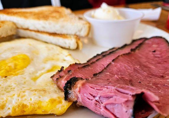 Two eggs with pastrami!