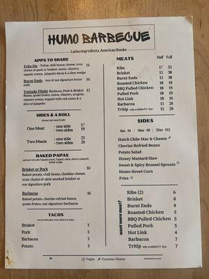 Front menu