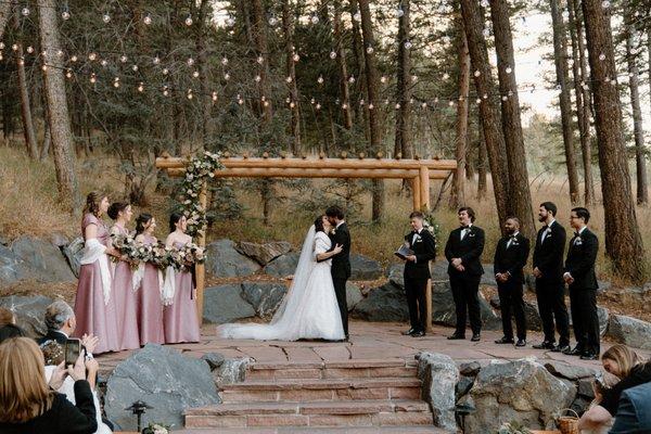 Photo by Alyssa Carpenter Photo.  Evergreen Ceremony Site at The Pines at Genesee.