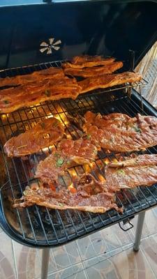 Bomb carne asada and shot ribs