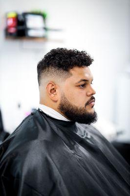 Mid Skin Fade with Curls