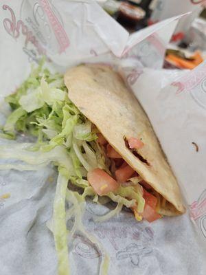 Hard-Shell Shredded Beef Taco with Tomatoes