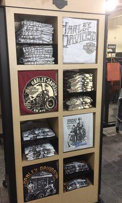 Plenty of dealer T-shirts to choose from