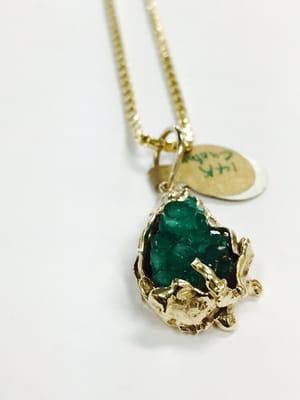 Custom RAW EMERALD Pendant