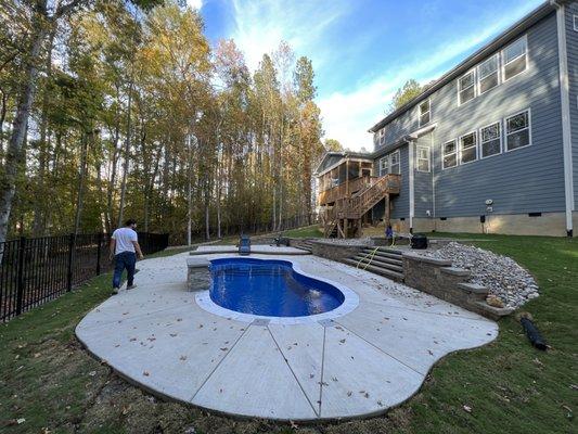 Another shot of the pool deck we done