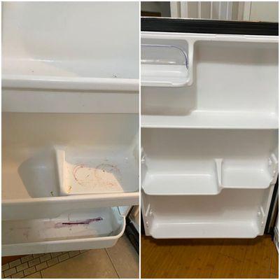 Included for move out cleaning: Inside Refrigerator Cleaning

Extra fee when requested on regular and deep cleaning.