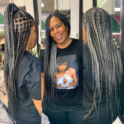 Knotless box braids