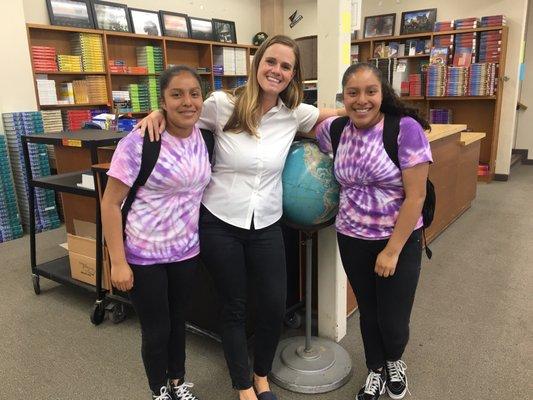 All smiles when AVID and MYP come together, especially in our library hub!